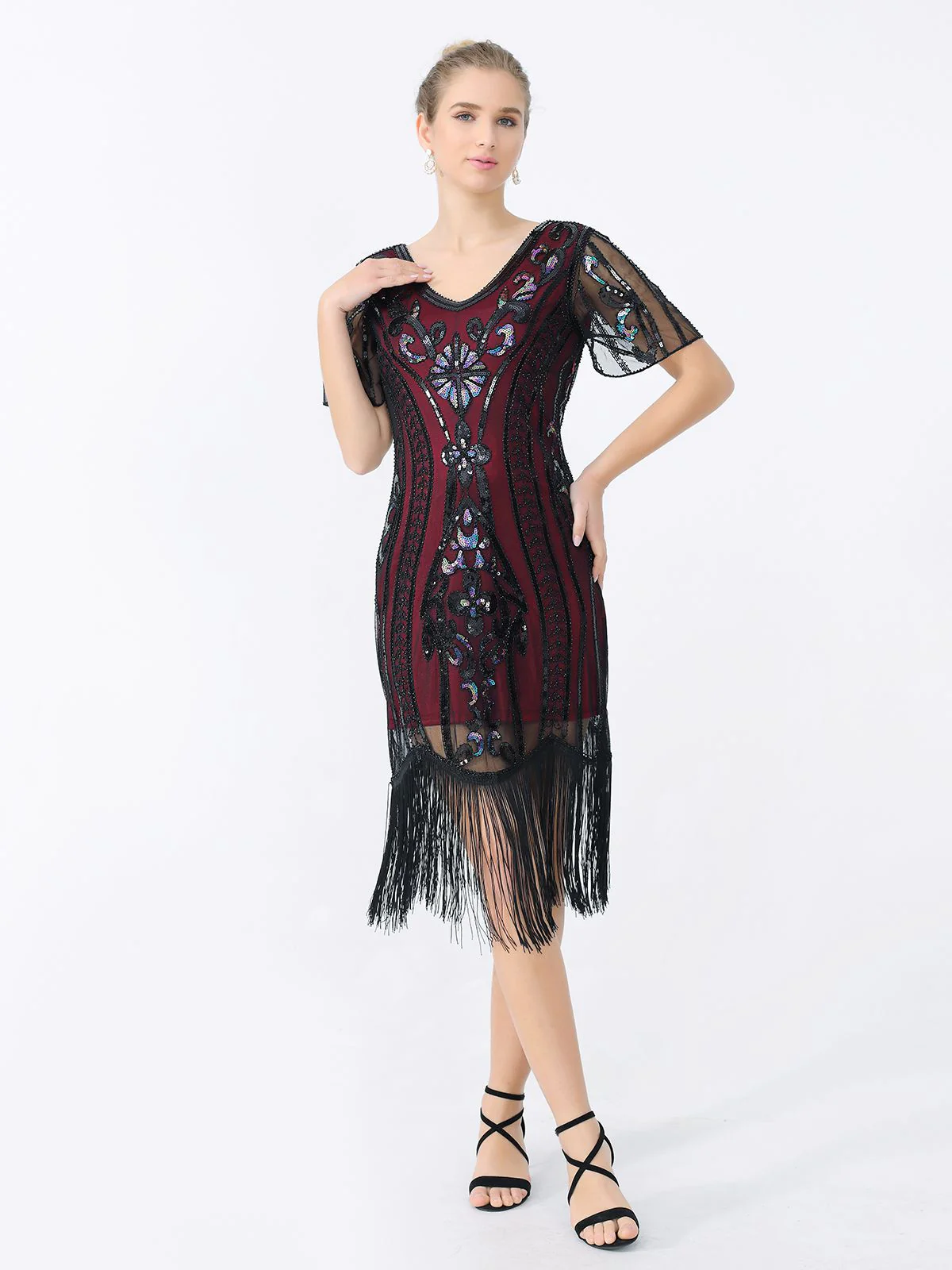1920er Fransen Pailletten Flapper Kleid - Image 13
