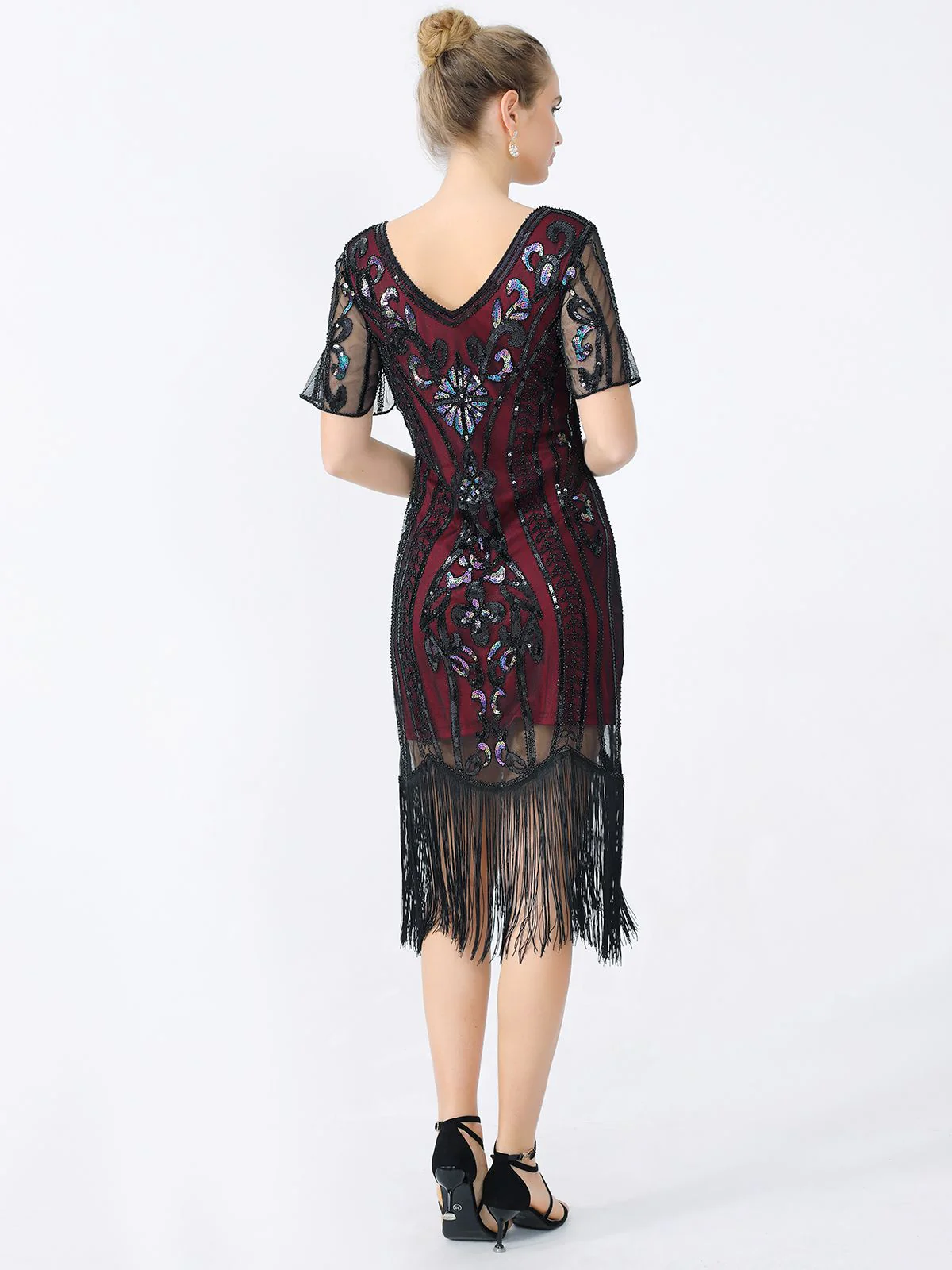 1920er Fransen Pailletten Flapper Kleid - Image 16