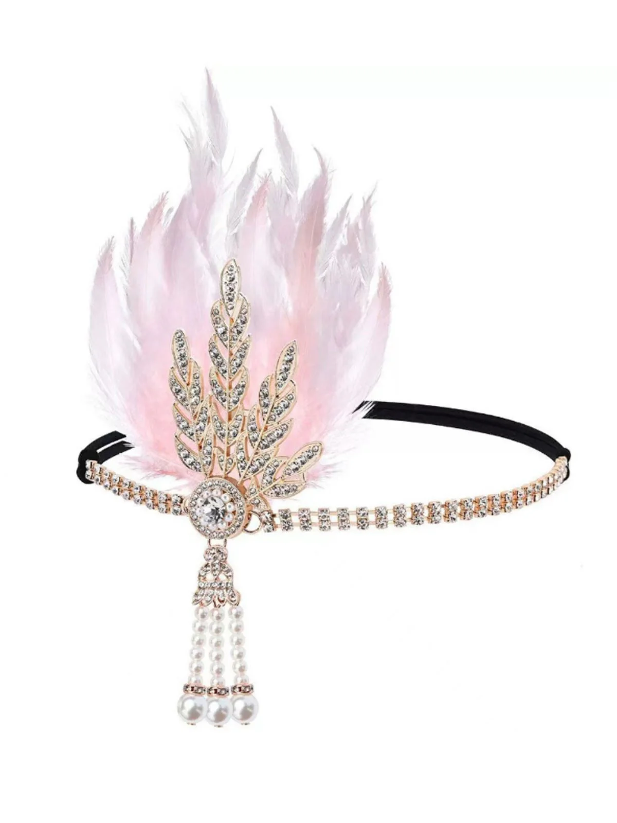 1920er Gatsby Feder Strassstein Ball Stirnband - Image 4