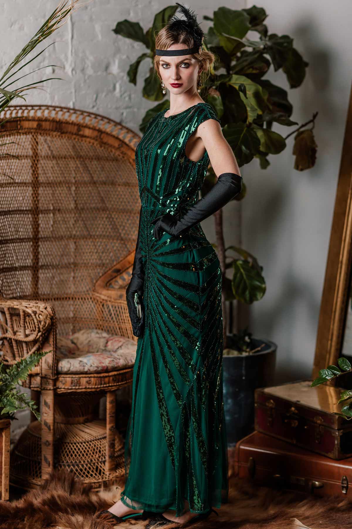 1920ER PAILLETTEN ART DECO MAXIKLEID - Image 10