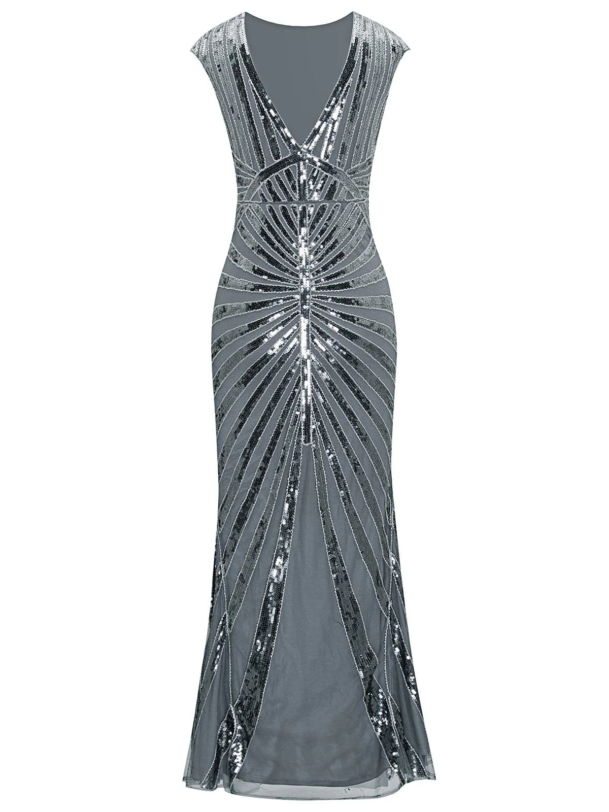 1920ER PAILLETTEN ART DECO MAXIKLEID - Image 12