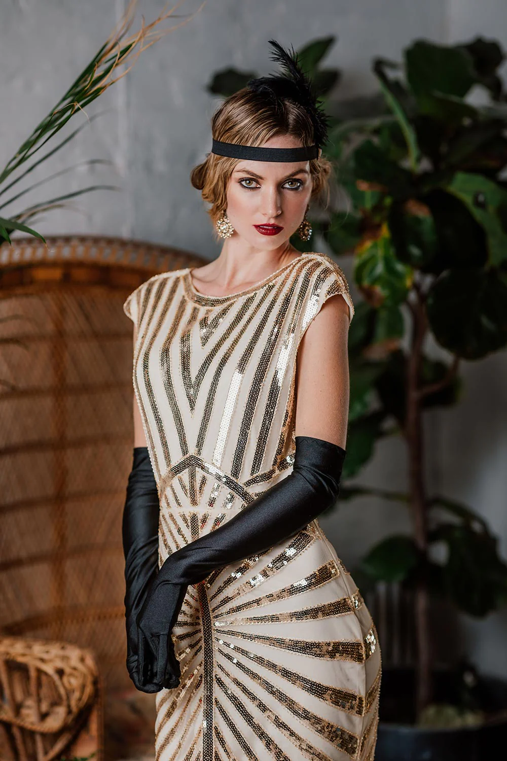 1920ER PAILLETTEN ART DECO MAXIKLEID - Image 16