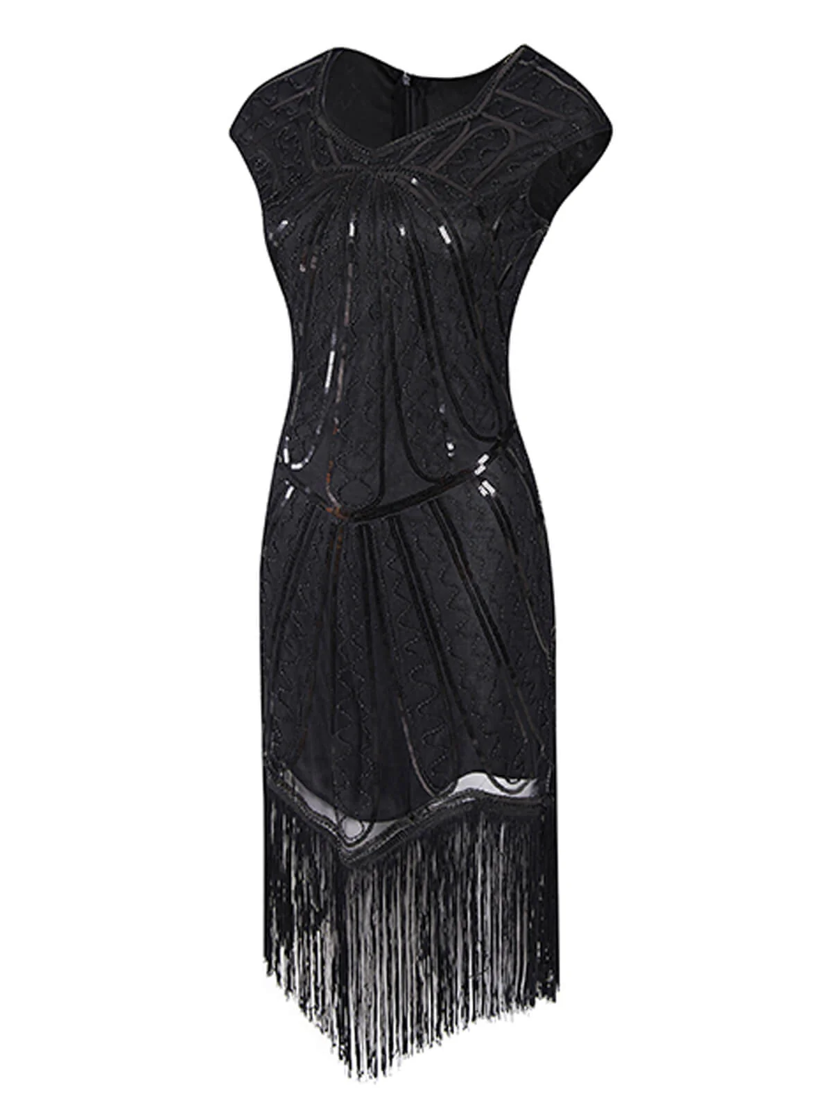 1920ER PAILLETTEN FRANSEN FLAPPER KLEID - Image 10