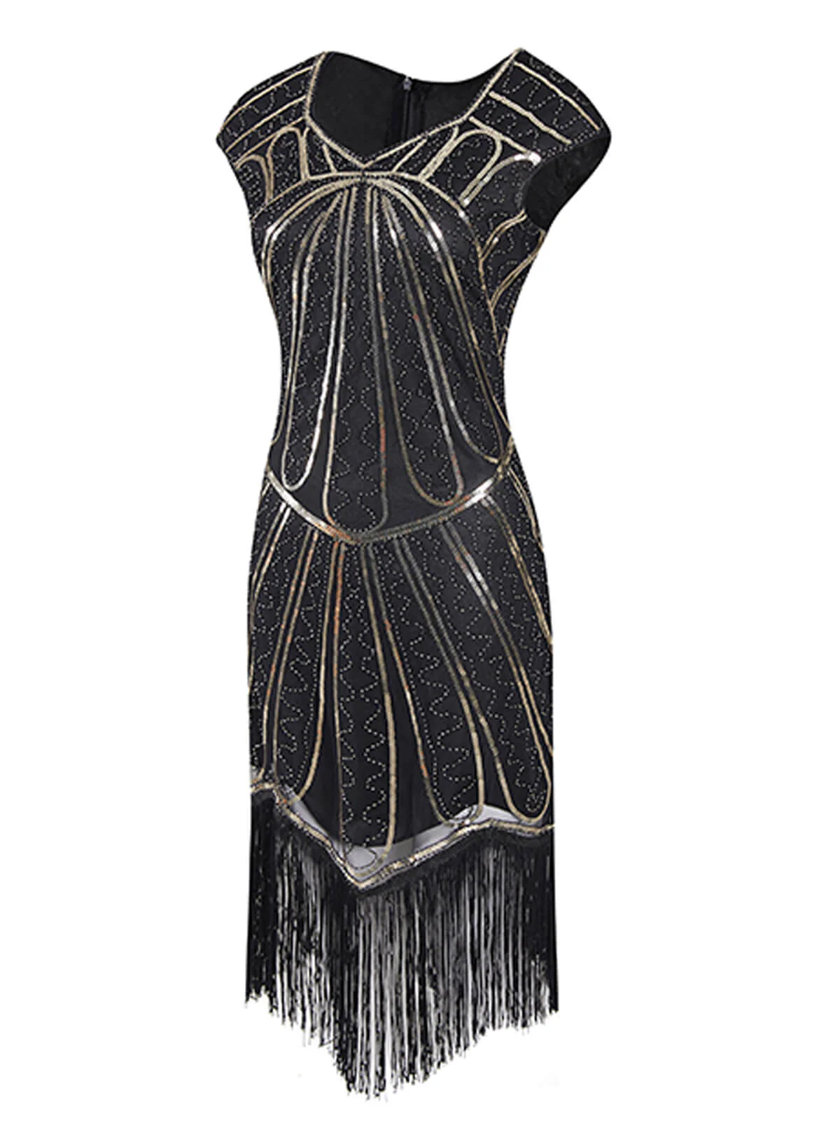 1920ER PAILLETTEN FRANSEN FLAPPER KLEID - Image 2