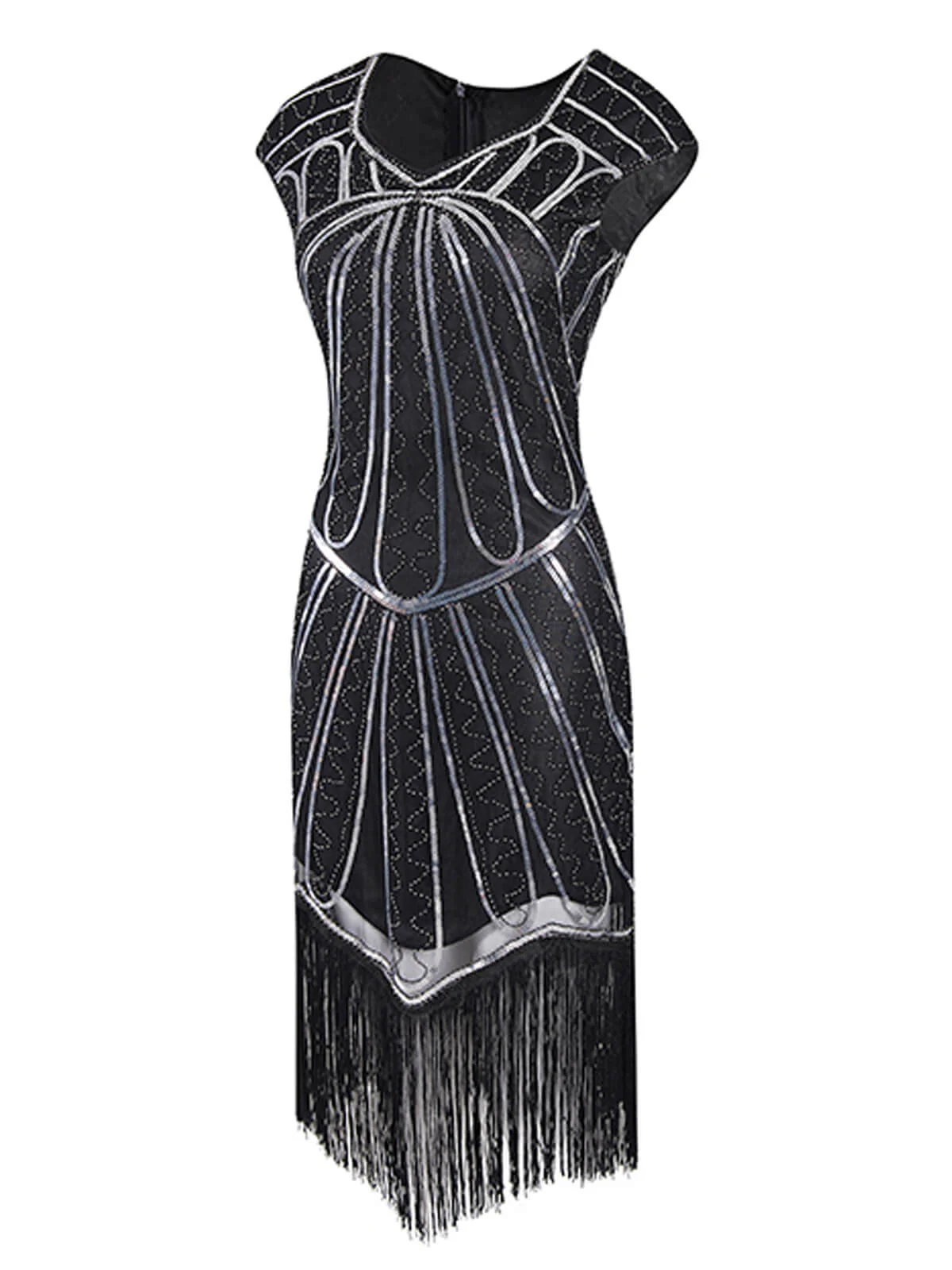 1920ER PAILLETTEN FRANSEN FLAPPER KLEID - Image 4