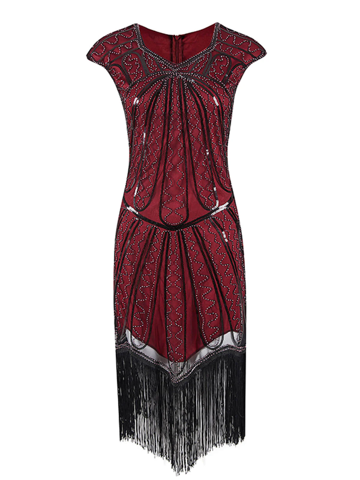1920ER PAILLETTEN FRANSEN FLAPPER KLEID - Image 6