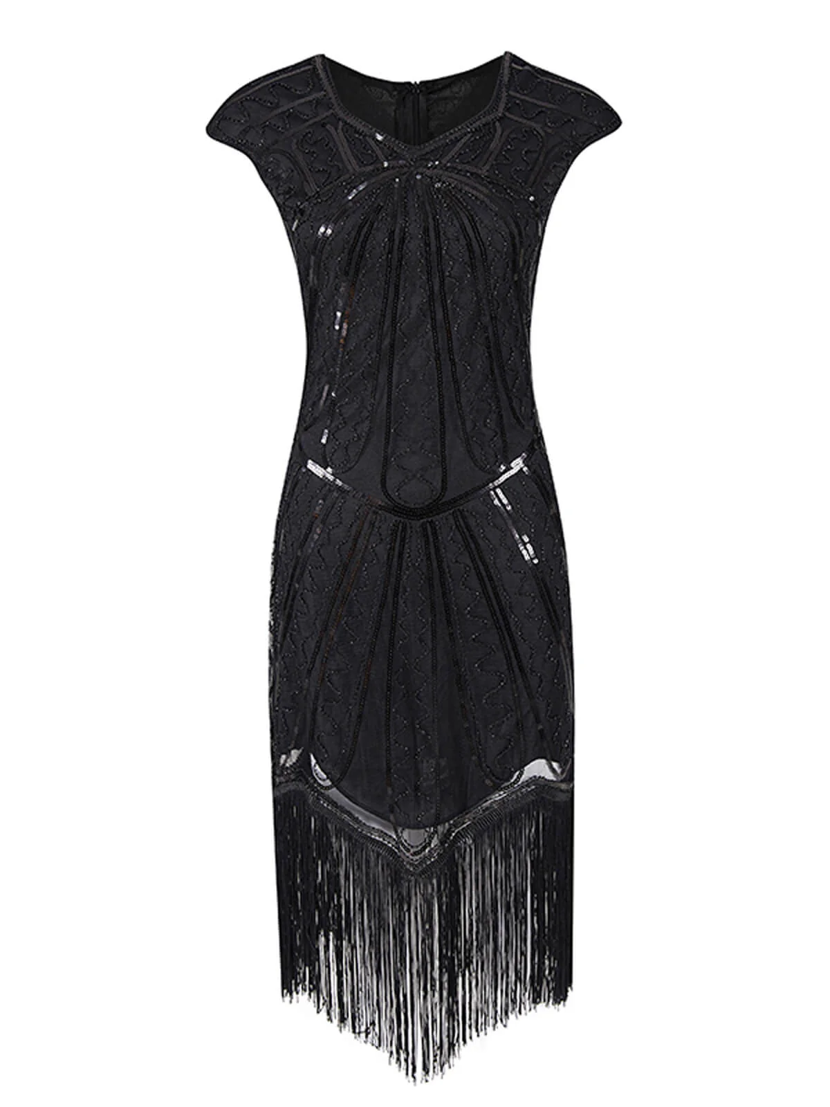 1920ER PAILLETTEN FRANSEN FLAPPER KLEID - Image 9