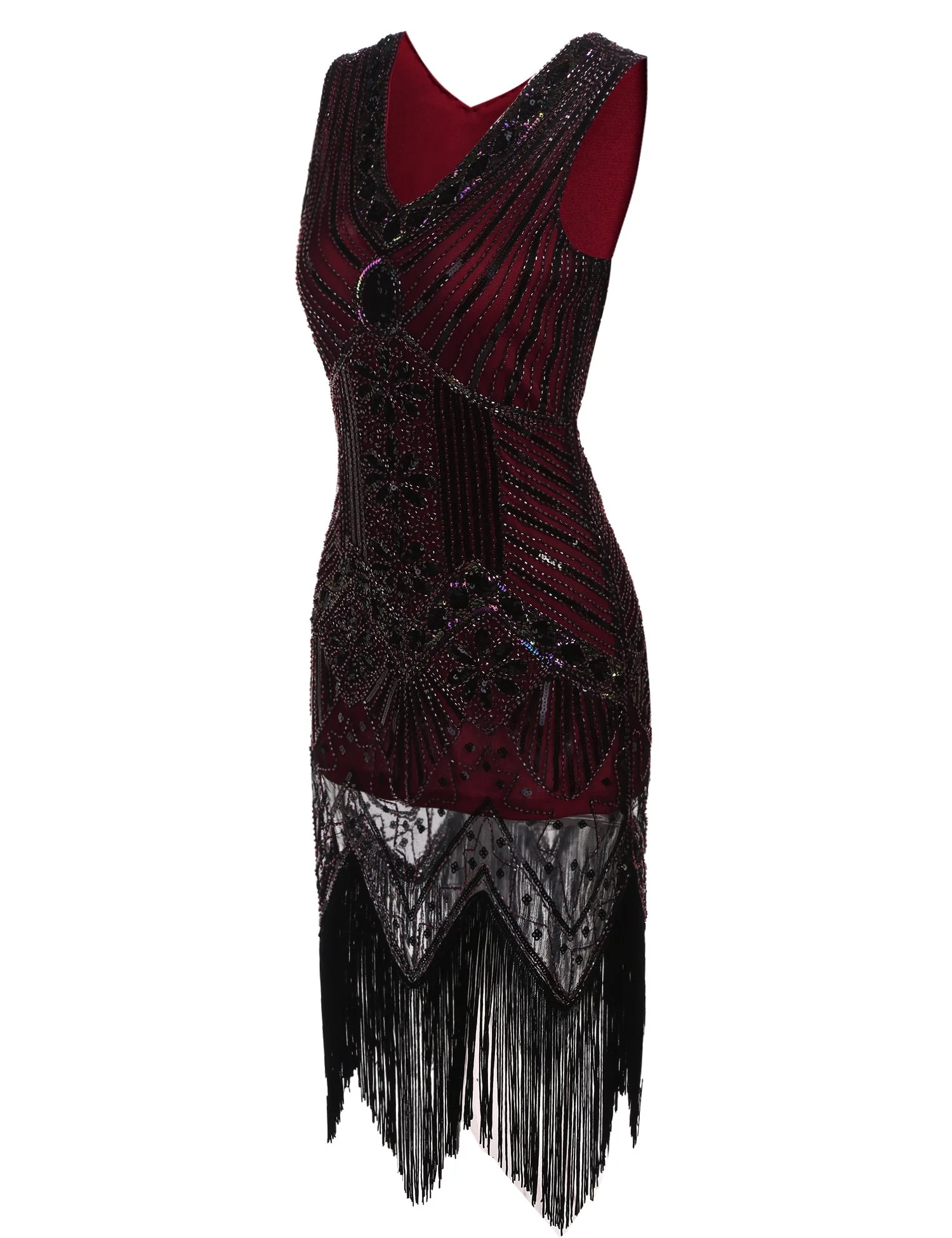 1920ER PAILLETTEN FRANSEN KLEID - Image 2