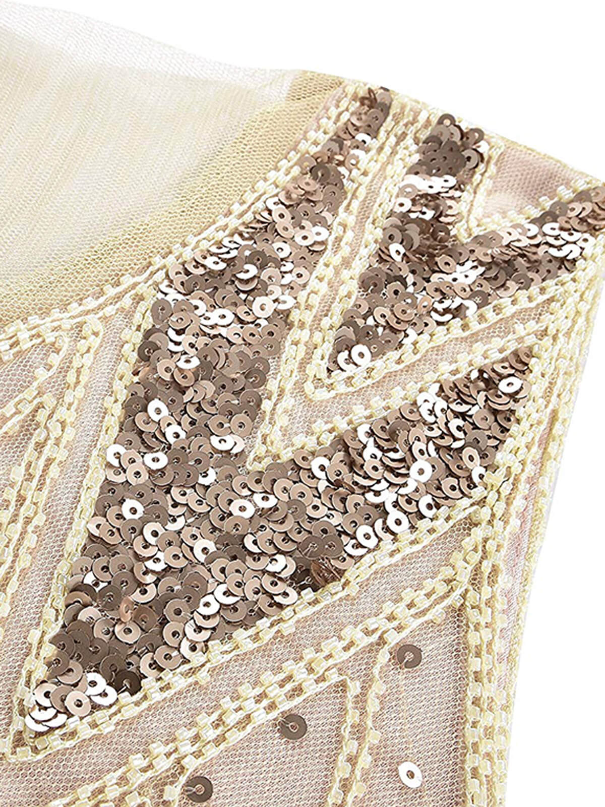 1920ER PAILLETTEN PERLEN VINTAGE ABENDKLEID - Image 3
