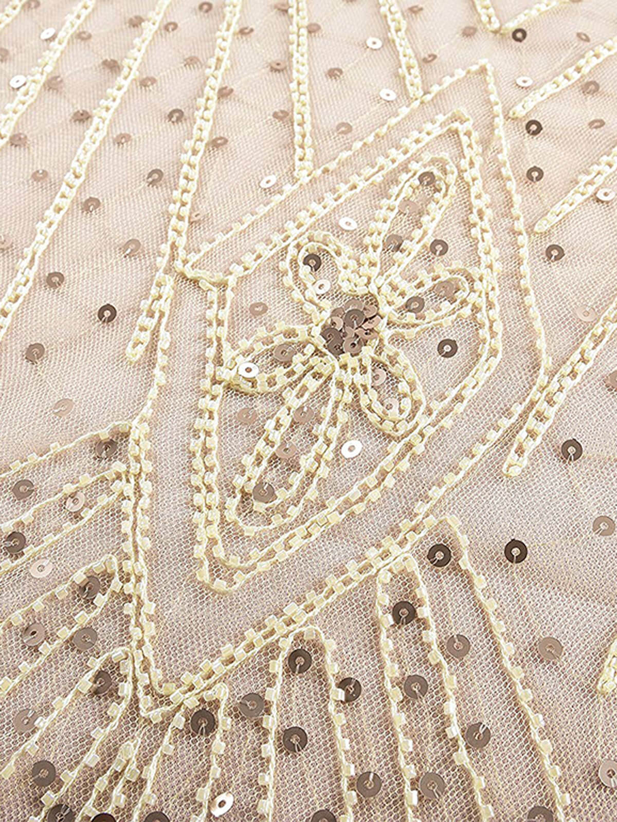 1920ER PAILLETTEN PERLEN VINTAGE ABENDKLEID - Image 4