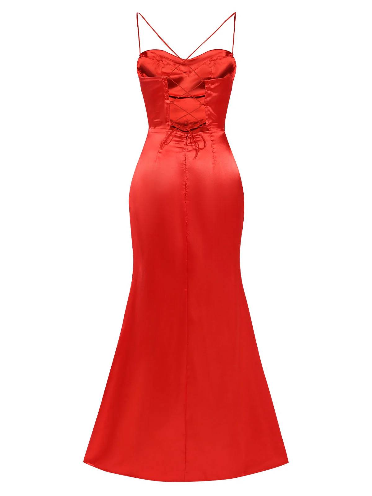1920er Solide Schnürung Hoher Schlitz Kleid - Image 3