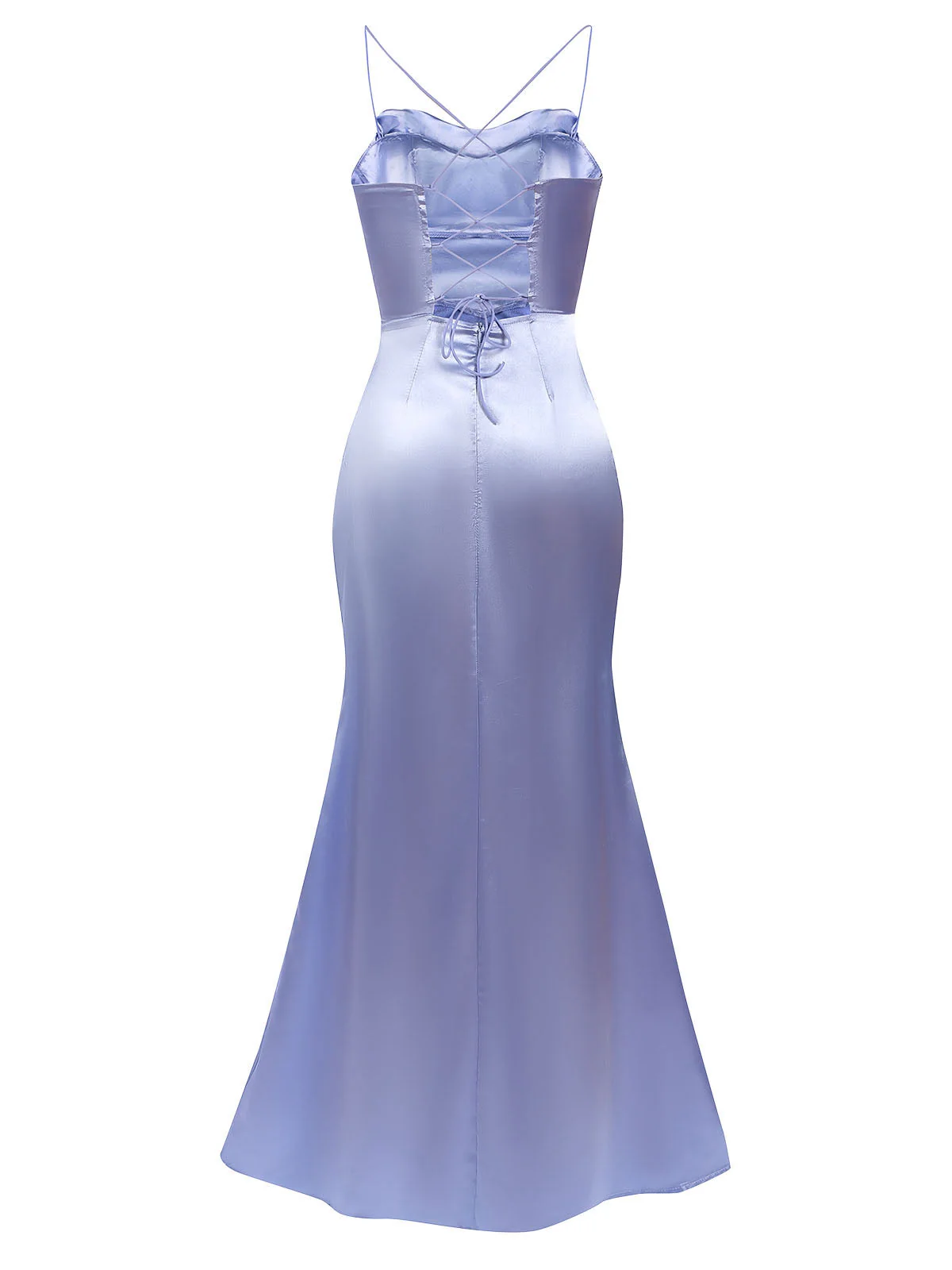 1920er Solide Schnürung Hoher Schlitz Kleid - Image 8