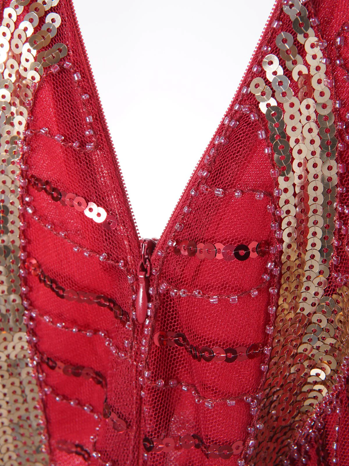 1920ER VINTAGE FRANSEN PAILLETTEN PARTY KLEID - Image 4