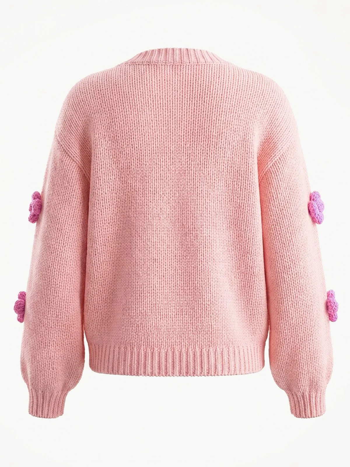 1930er 3D Gänseblümchen Langarm Strick Strickjacke - Image 7