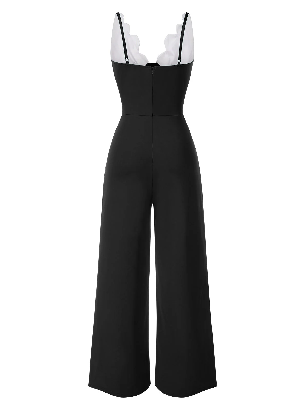 1930er Blumen Patchwork V-Ausschnitt Träger Jumpsuit - Image 2