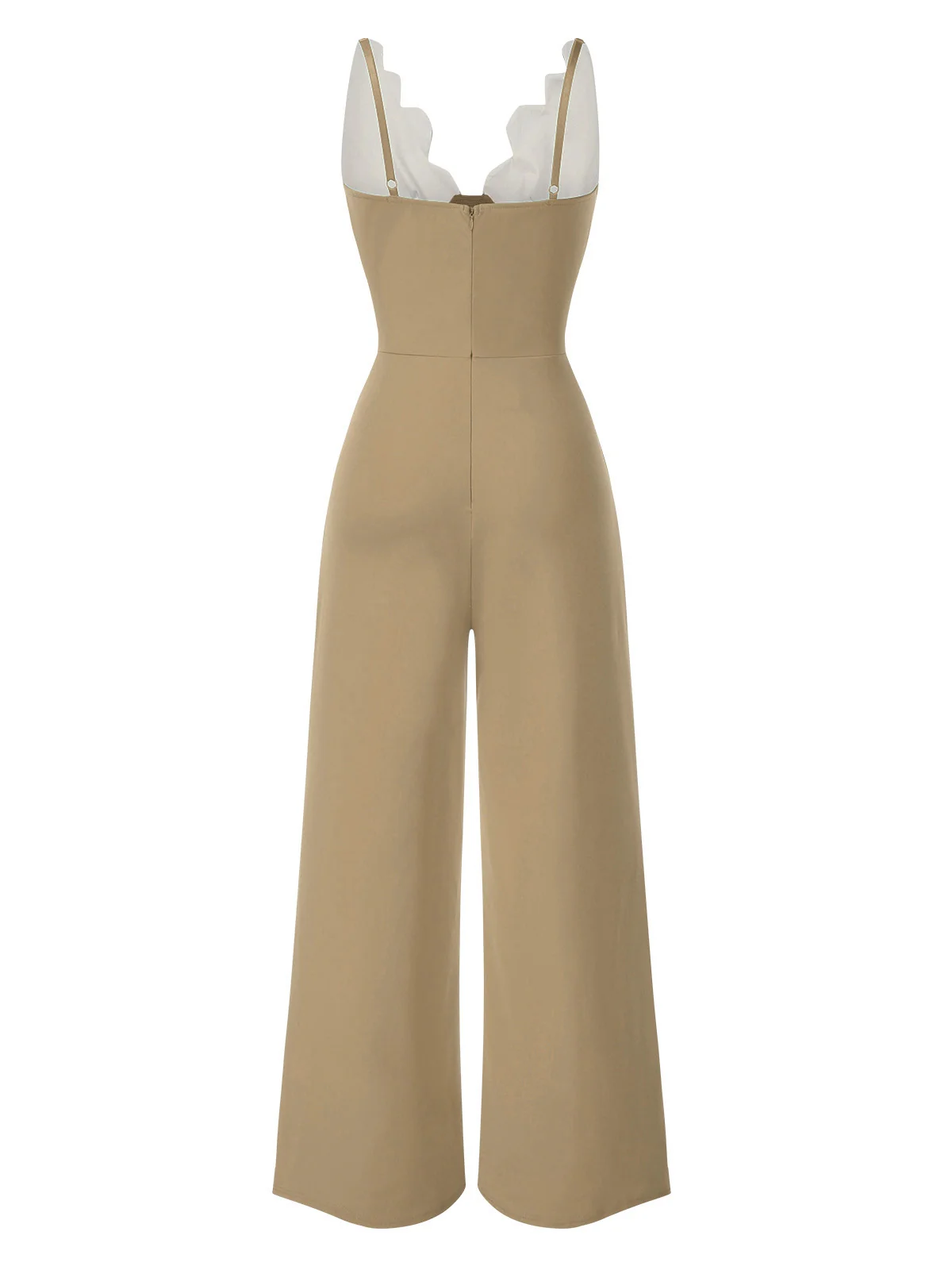 1930er Blumen Patchwork V-Ausschnitt Träger Jumpsuit - Image 8