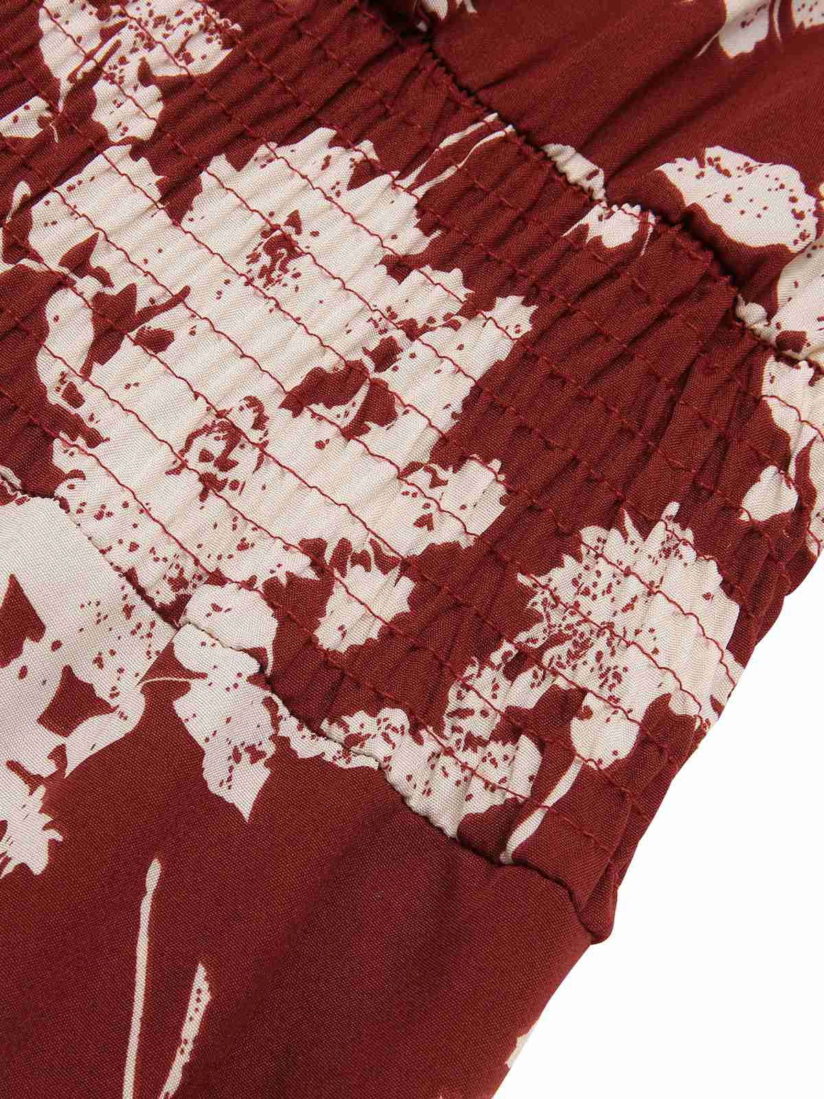 1930er Blumensilhouette V-Ausschnitt Maxi Kleid - Image 4