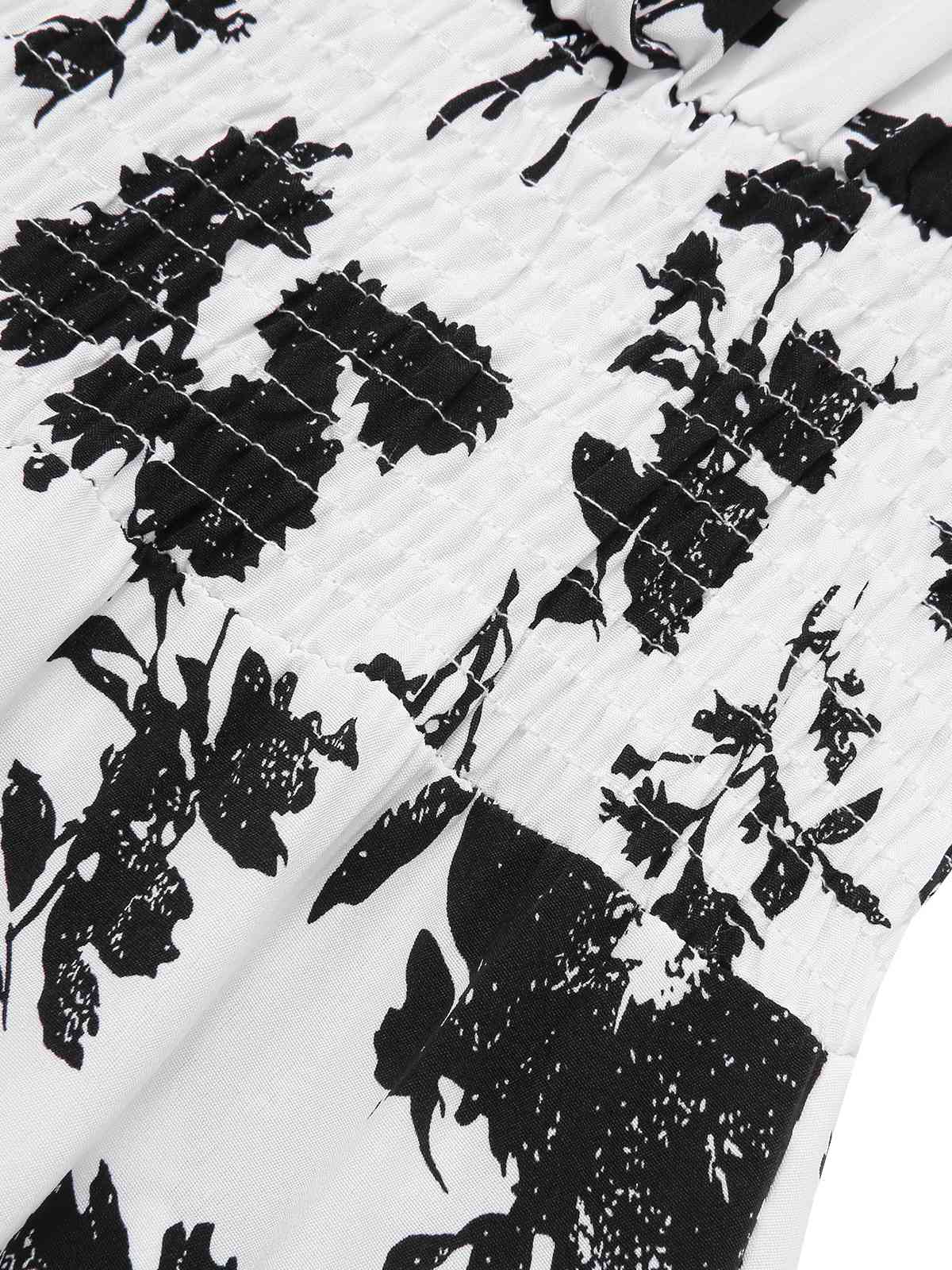 1930er Blumensilhouette V-Ausschnitt Maxi Kleid - Image 8