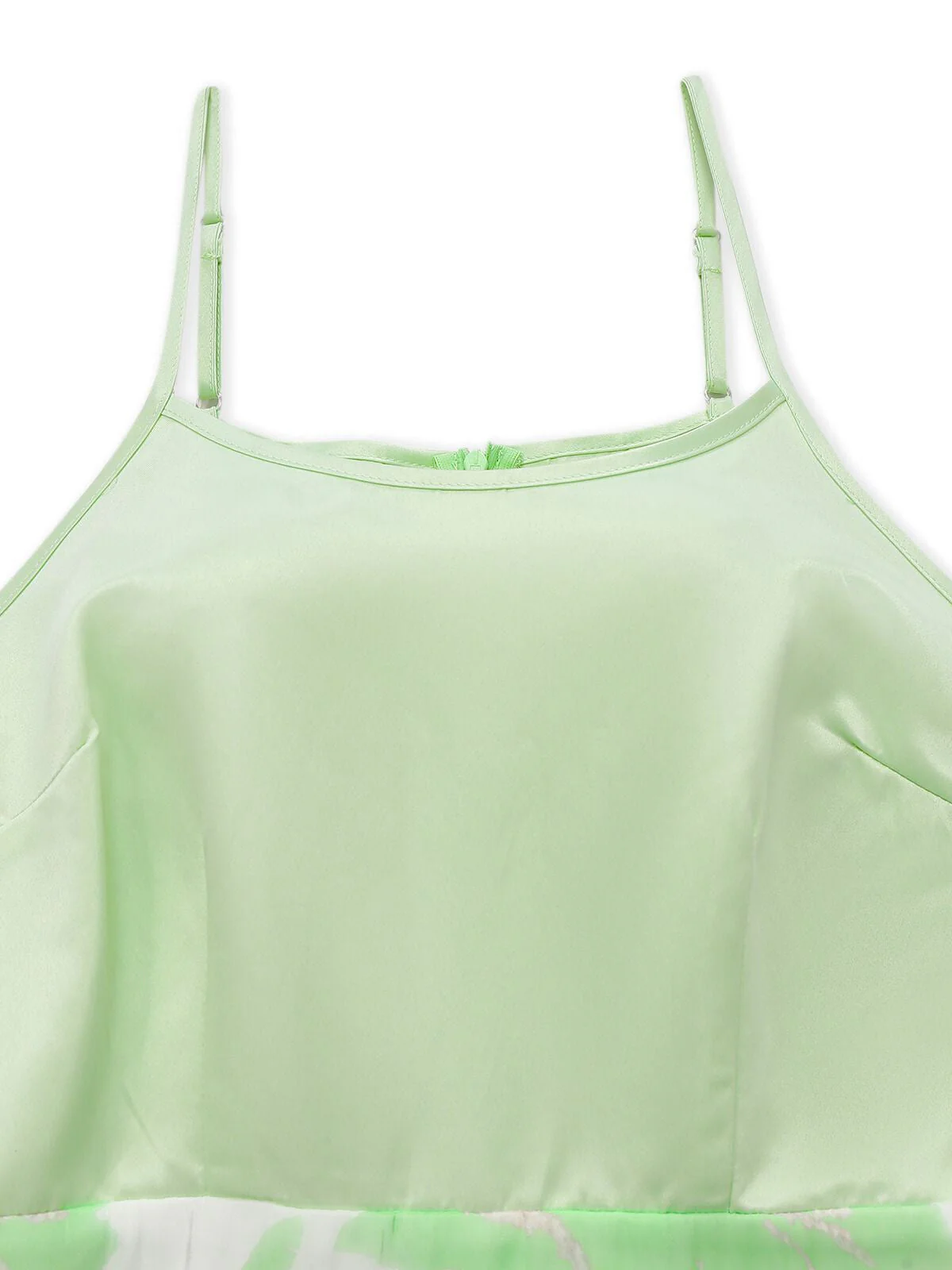 1930er Bogen Organza Blumen Spaghetti Träger Kleid - Image 3