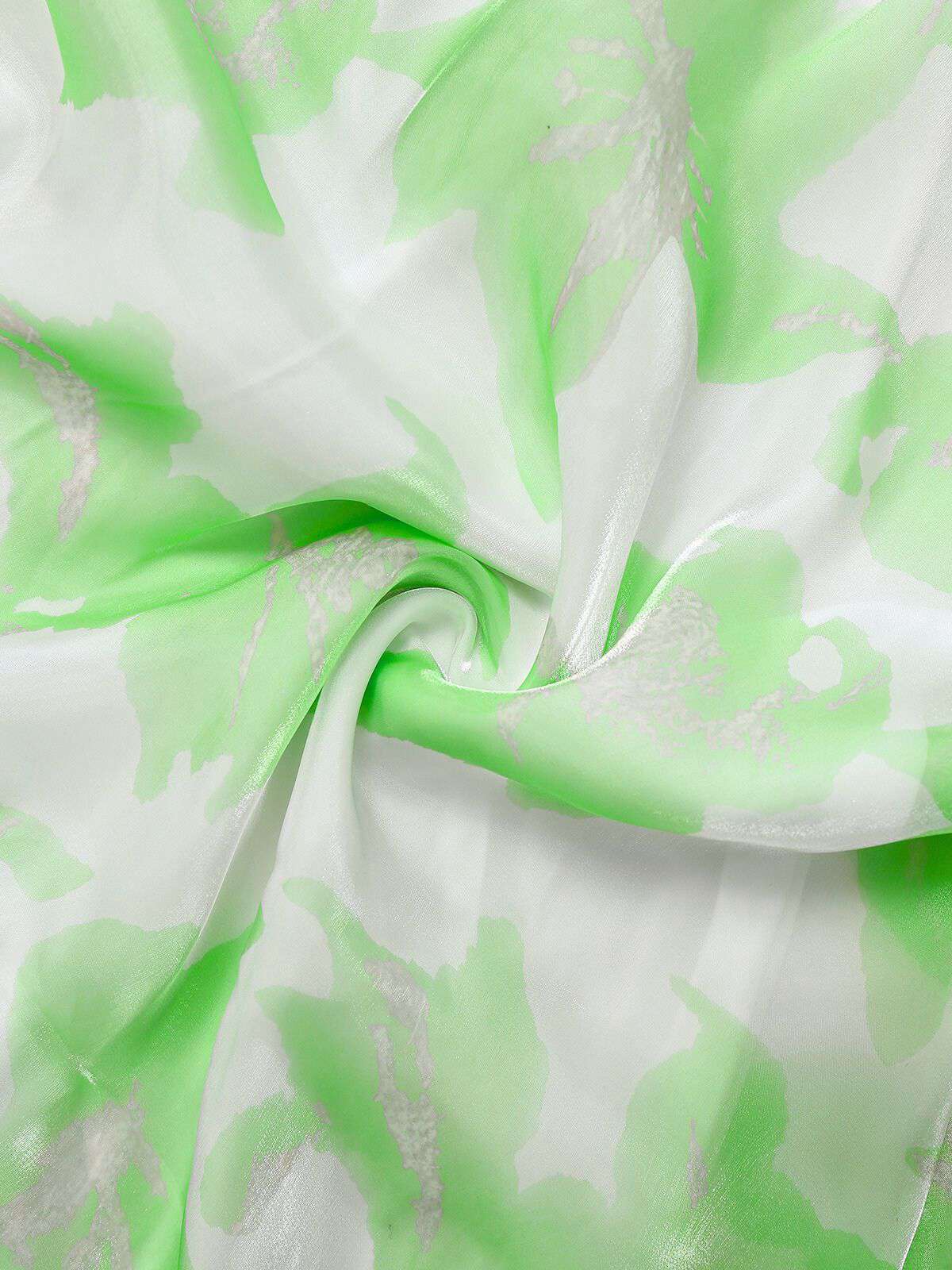 1930er Bogen Organza Blumen Spaghetti Träger Kleid - Image 4