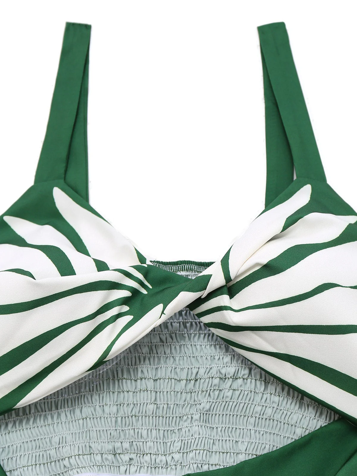 1930er Breite Träger Hohl Twist Gesmokt Blumen Jumpsuit - Image 3