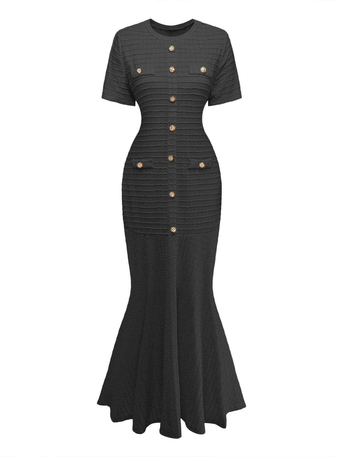1930er Cut-Out Kariert Meerjungfrauenkleid - Image 10