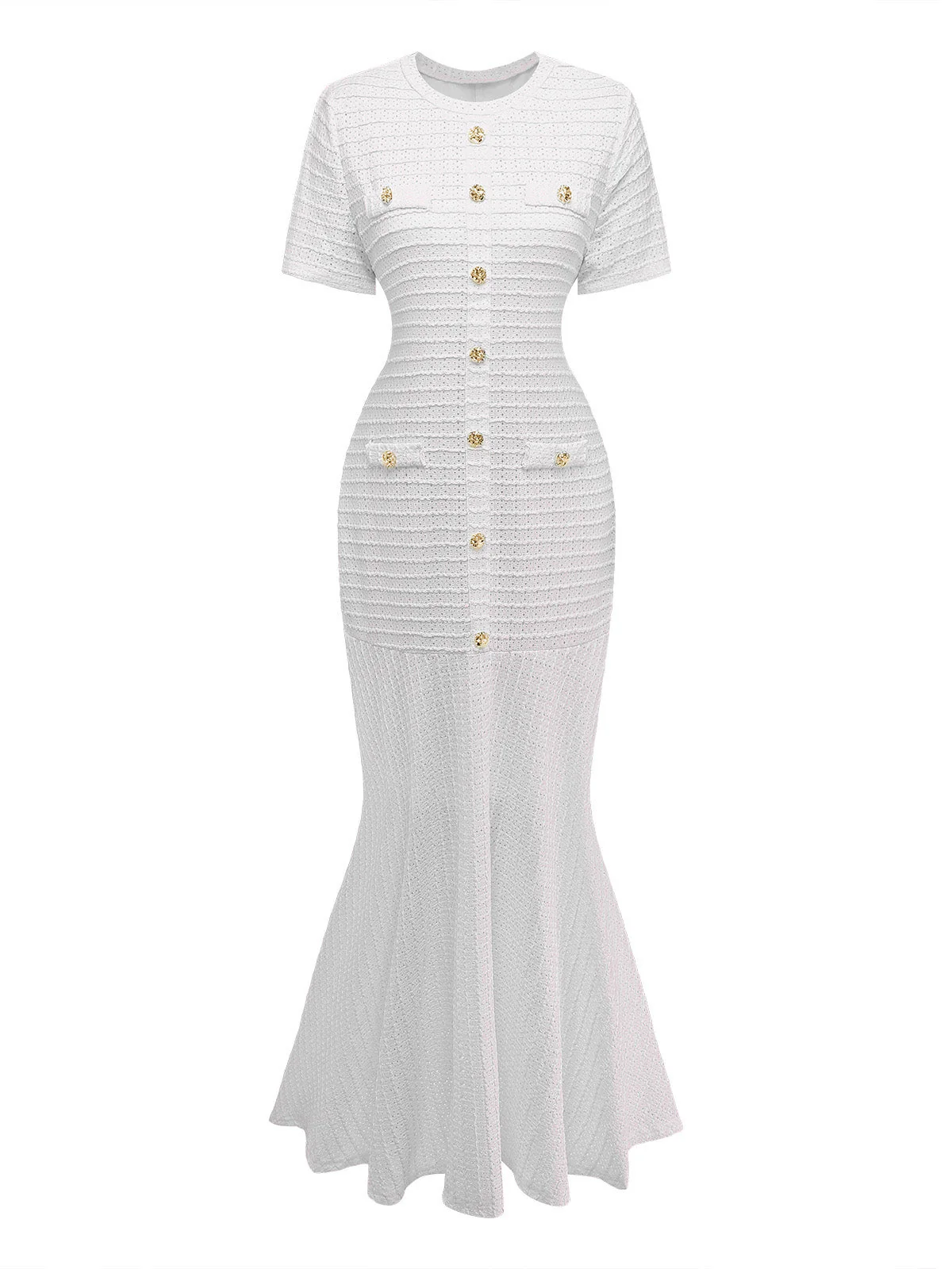 1930er Cut-Out Kariert Meerjungfrauenkleid - Image 8