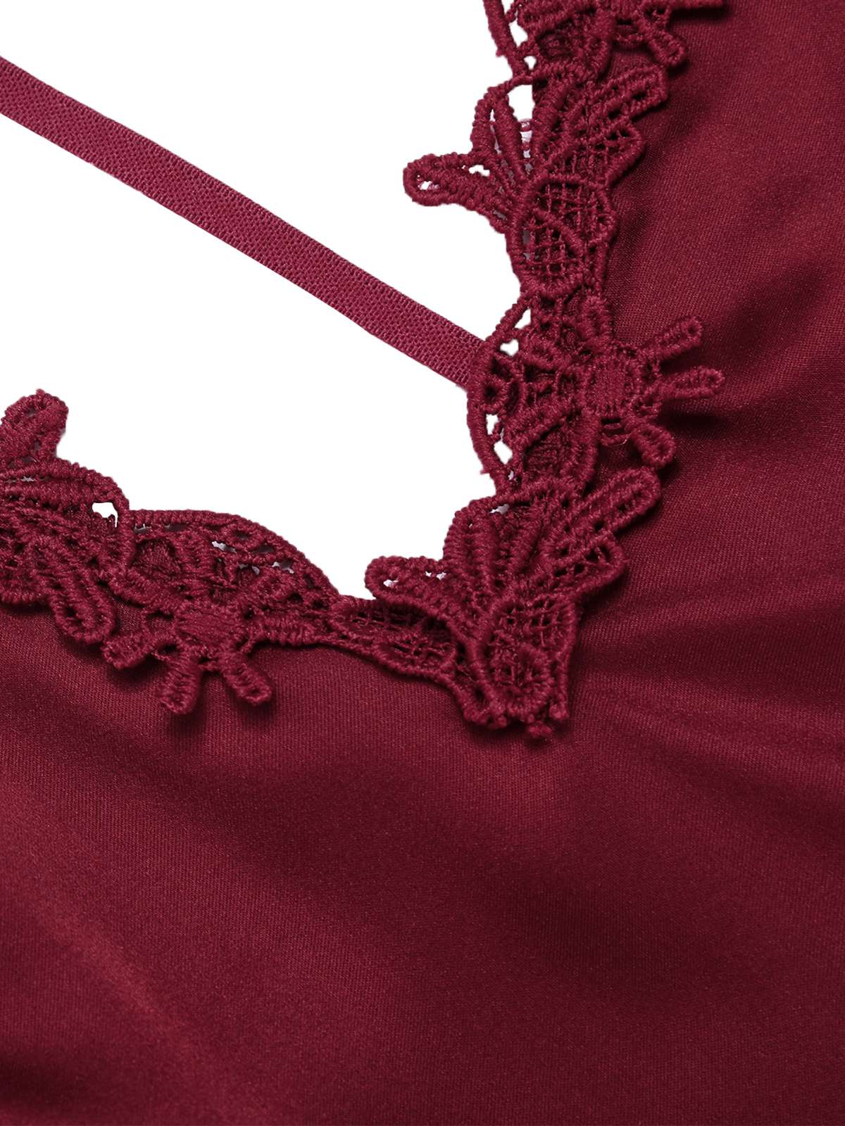 1930er Dots Sheer Satin Patchwork Träger Nachthemd - Image 4