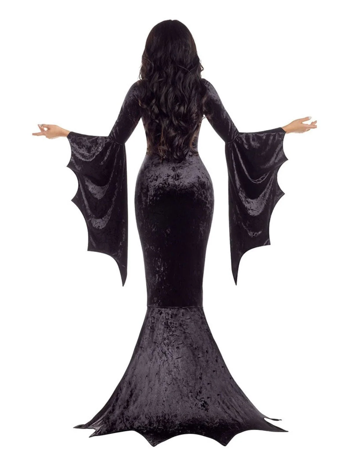 1930er Halloween Samt Hexe Fledermausärmel Meerjungfrauen Kleid - Image 2
