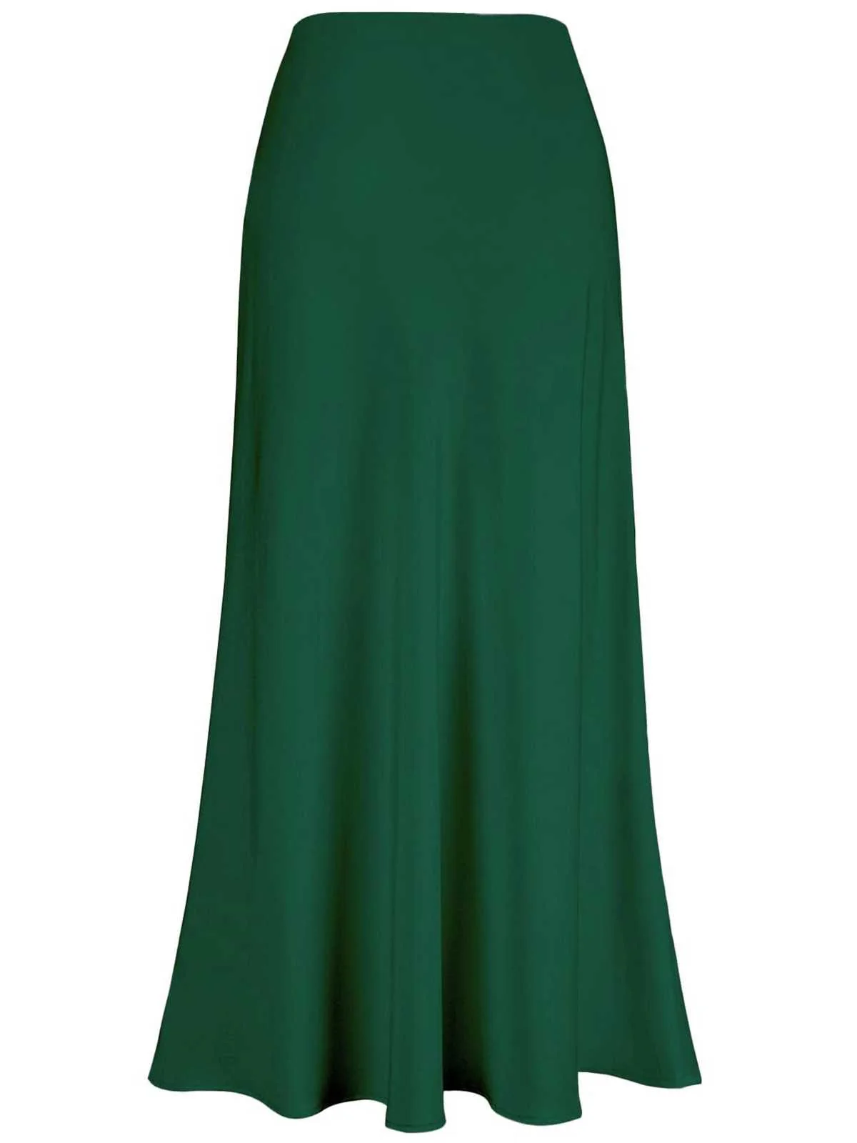 1930er Hohe-Taille Satin Solide Meerjungfrauen Rock - Image 10