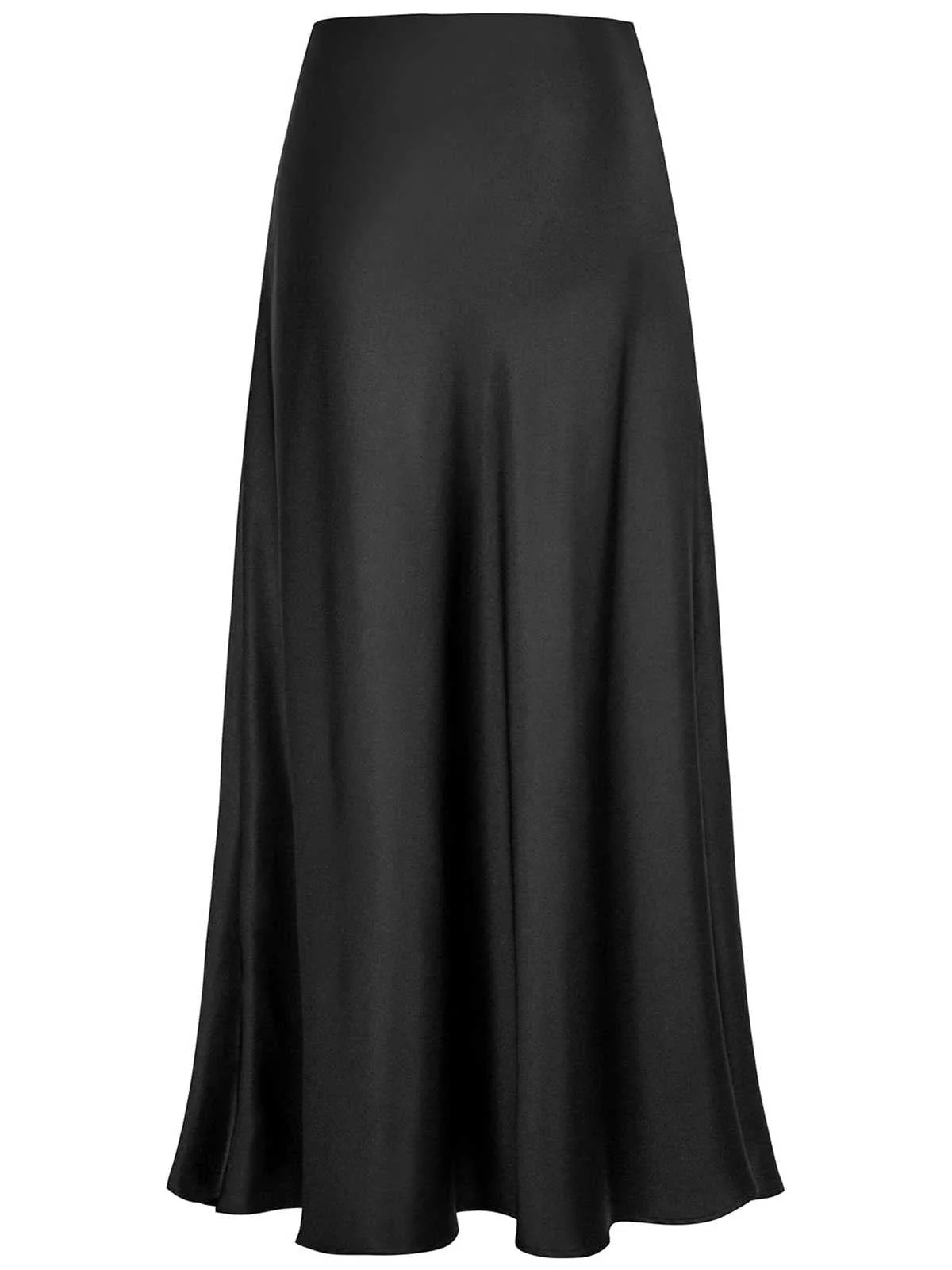 1930er Hohe-Taille Satin Solide Meerjungfrauen Rock - Image 2