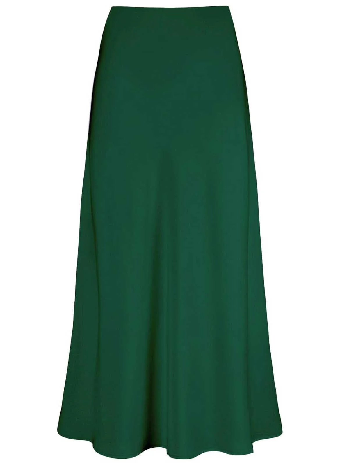 1930er Hohe-Taille Satin Solide Meerjungfrauen Rock - Image 9