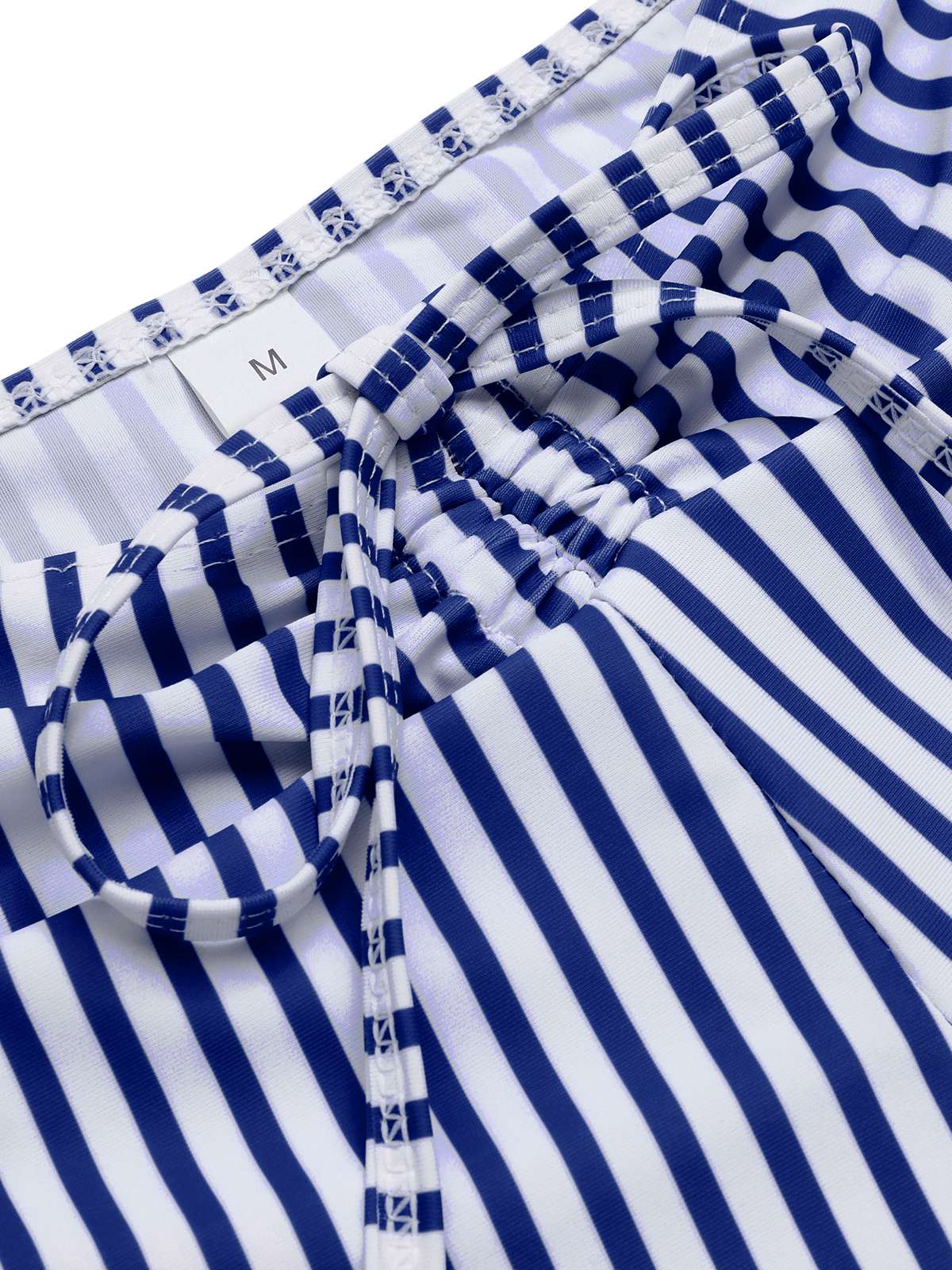 1930er Kordelzug Träger Vertikale Streifen Boxer Bikini - Image 3