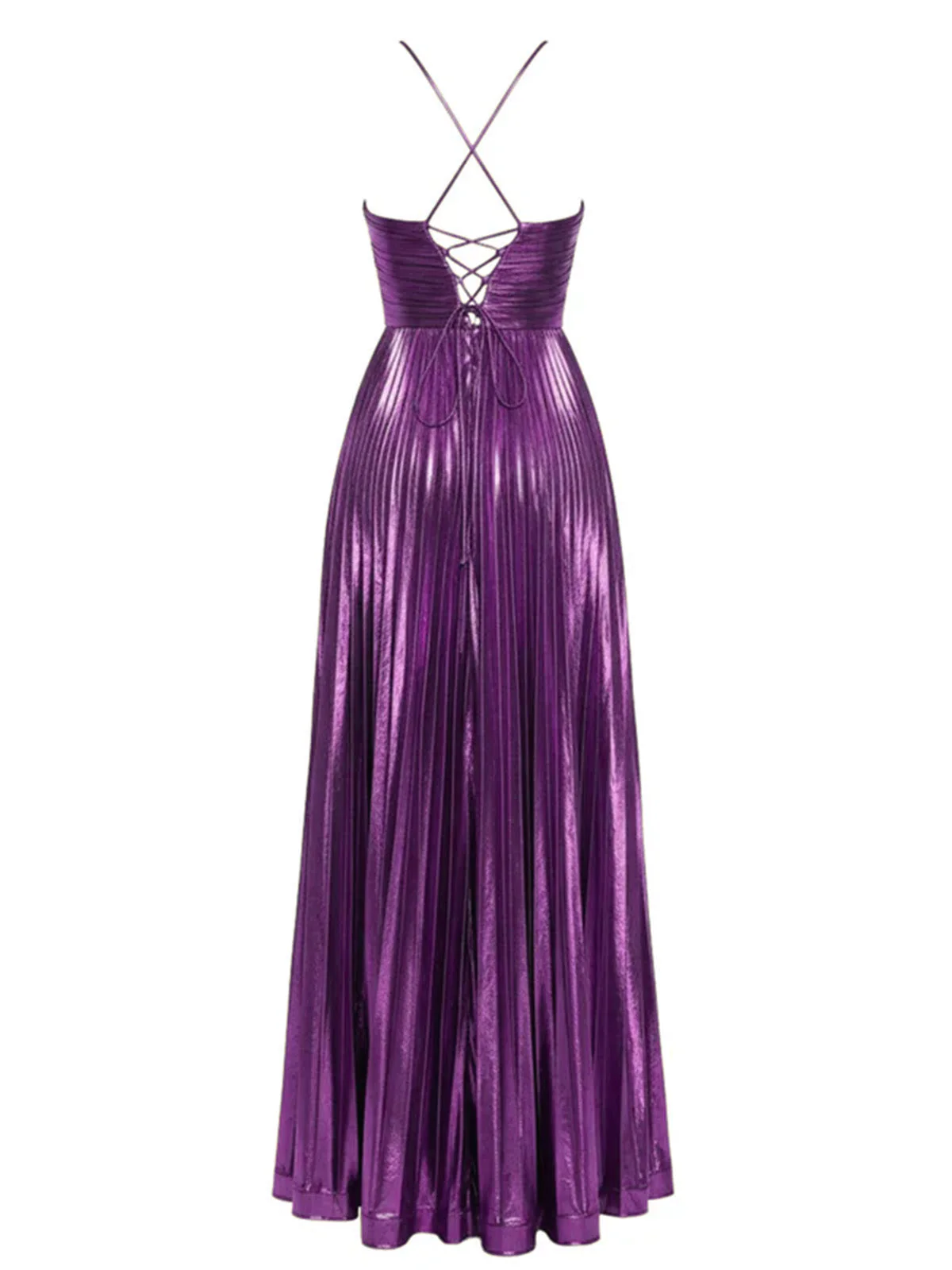 1930er Metallisch Kreuzen Halter Falten Kleid - Image 6