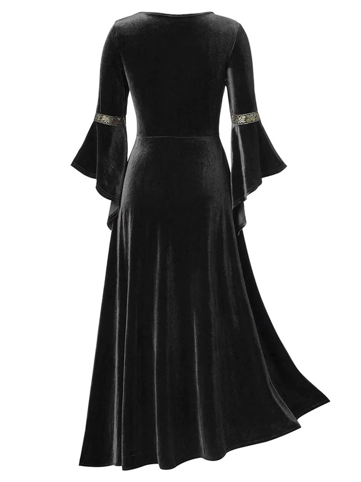 1930er Mittelalterliche Renaissance Samt Schnürung Kleid - Image 2