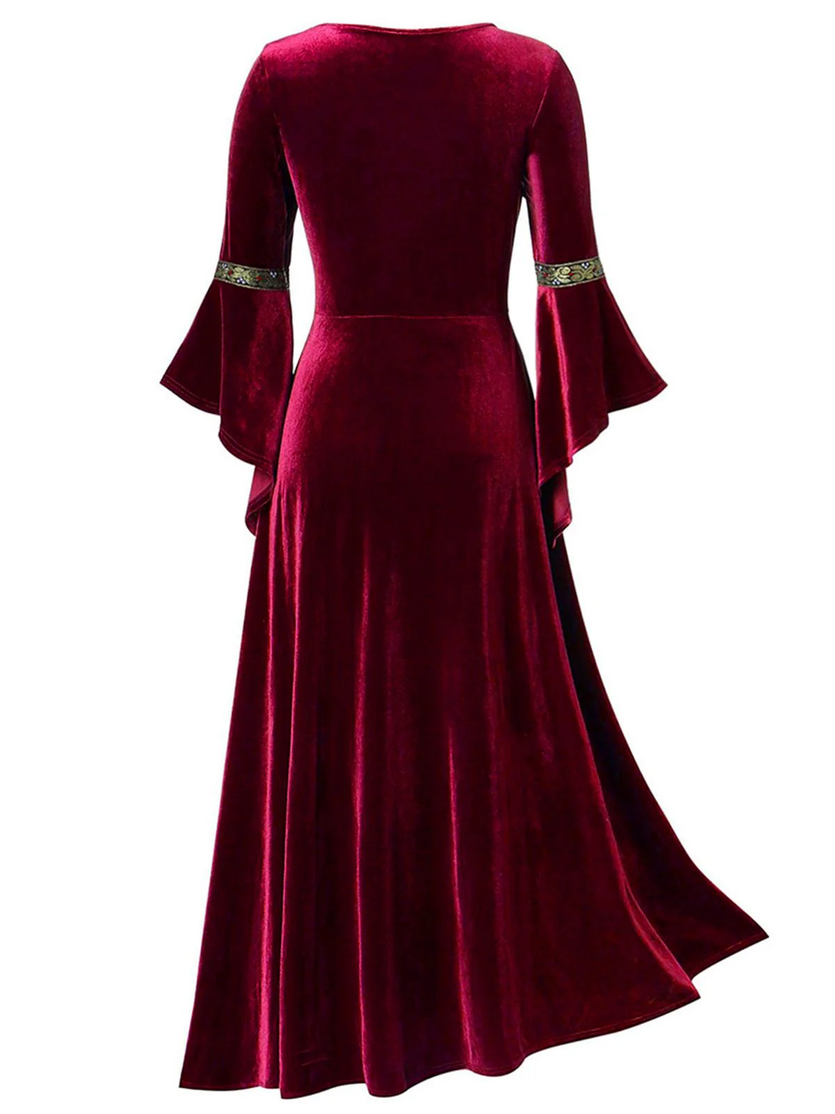 1930er Mittelalterliche Renaissance Samt Schnürung Kleid - Image 4