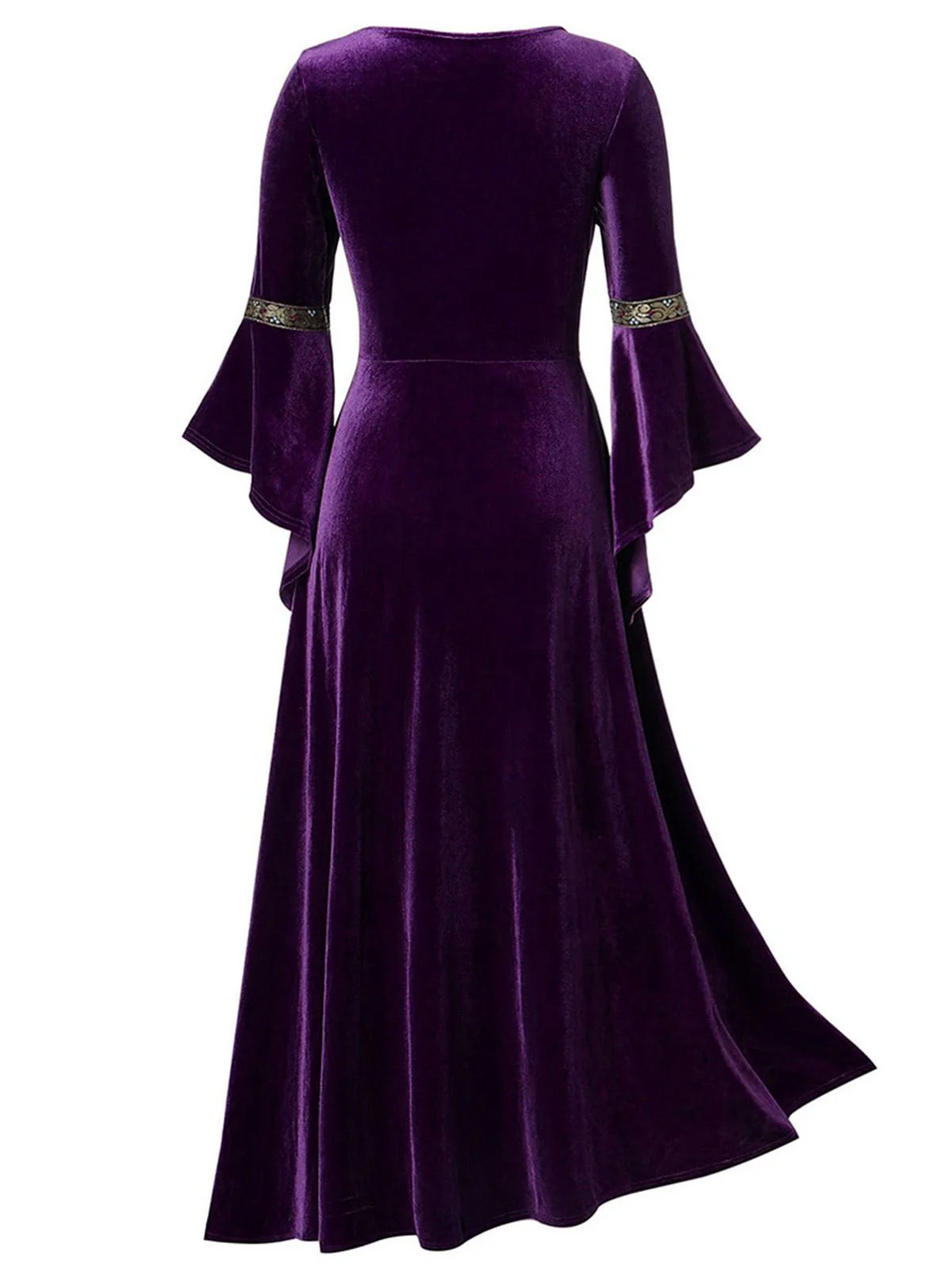 1930er Mittelalterliche Renaissance Samt Schnürung Kleid - Image 6