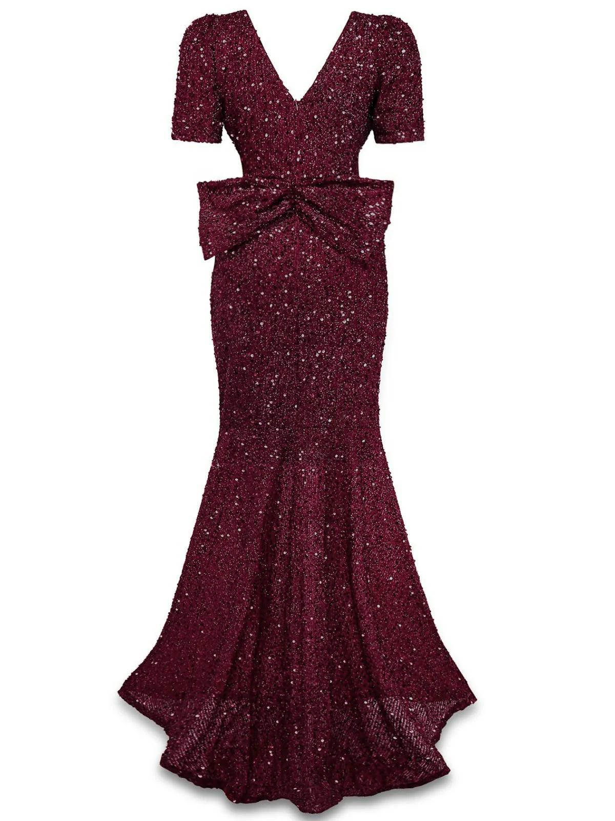 1930er Pailletten Bogen Maxi Meerjungfrauen Kleid - Image 3