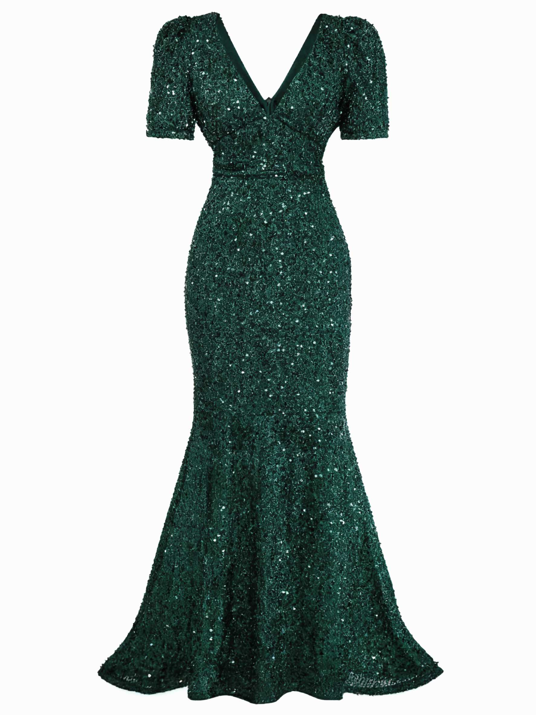 1930er Pailletten Bogen Maxi Meerjungfrauen Kleid - Image 7