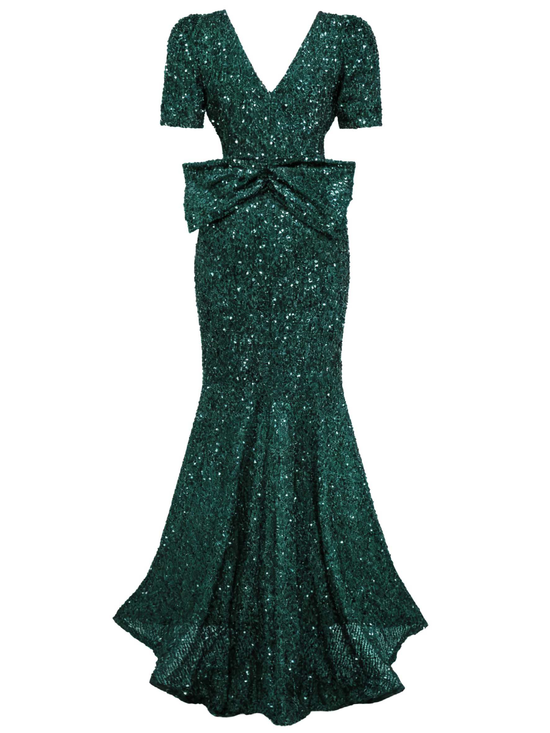 1930er Pailletten Bogen Maxi Meerjungfrauen Kleid - Image 8