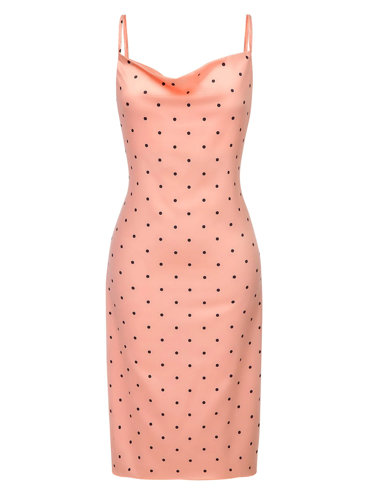 1930er Polka Dots Spaghetti Träger Satin Nachthemd - Image 2