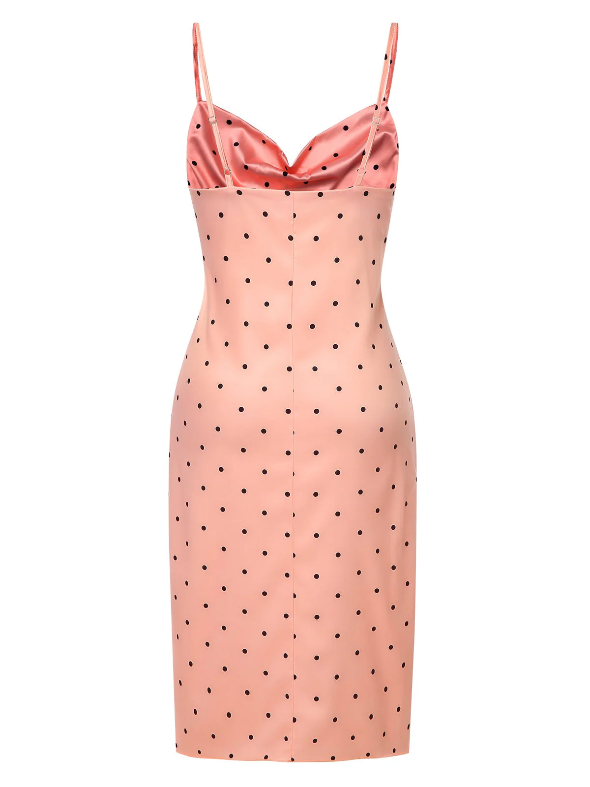 1930er Polka Dots Spaghetti Träger Satin Nachthemd - Image 4