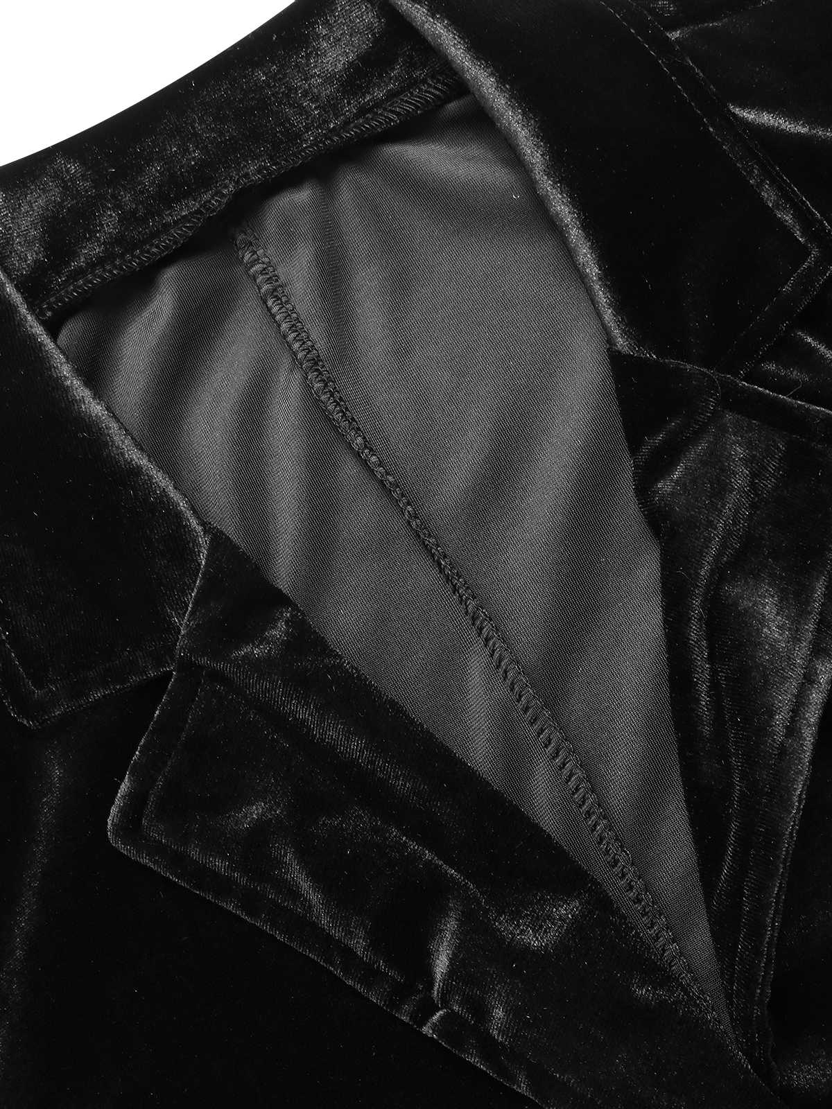 1930er Revers Tasche Samt Solide Mantel - Image 16