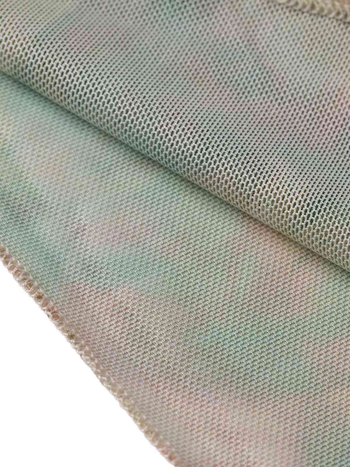 1930er Rose Druck Fischgrät Gerafft Schlitz Kleid - Image 11