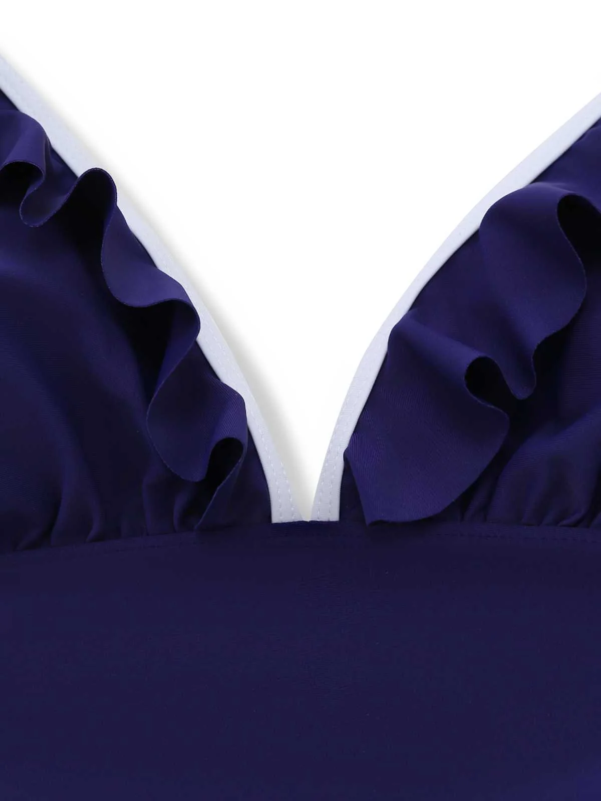 1930er Rüschen Halter Kontrast Besatz Badeanzugkleid - Image 6