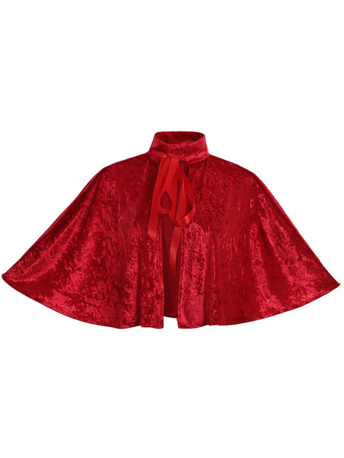 1930er Samt Mittelalterlich Schnürung Halloween Cape - Image 6