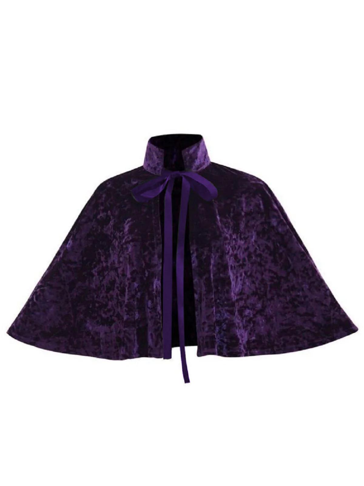 1930er Samt Mittelalterlich Schnürung Halloween Cape - Image 7