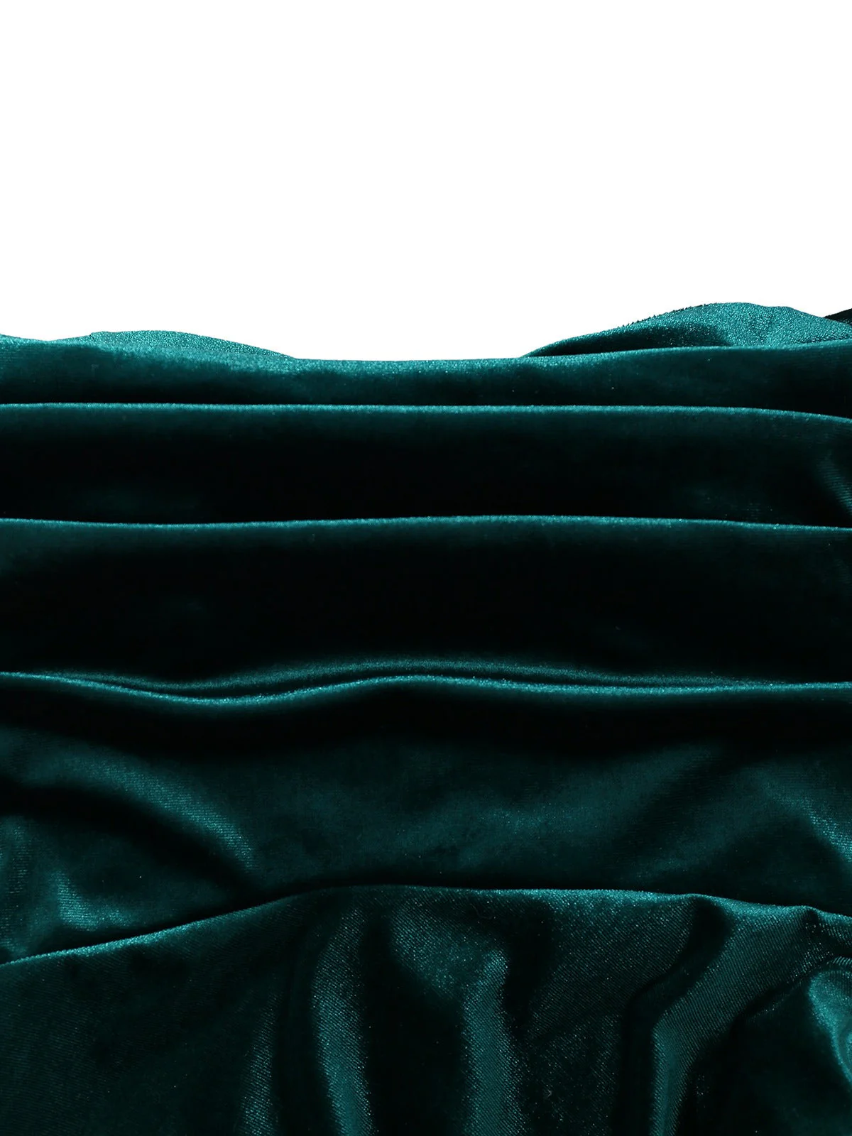 1930er Samt Schulterfrei Gerüschtes Seitenschlitz Kleid - Image 4