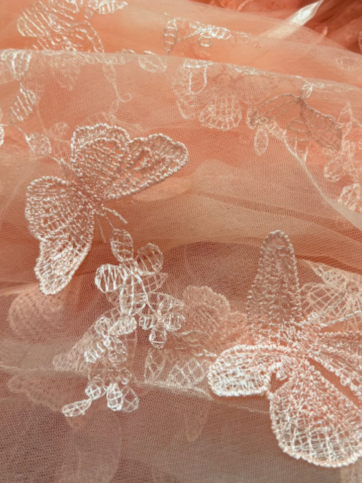 1930er Schmetterling Blumen Netz Bestickt Maxi Kleid - Image 5