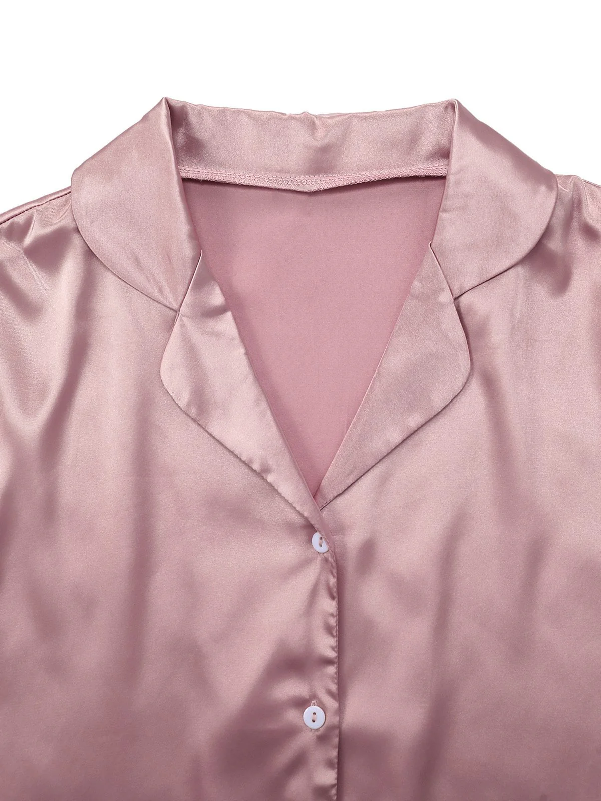 1930er Solide Federbesatz Satin Pyjama Set - Image 4